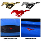 3D Metal Car Front Grille Emblem Logo Rear Trunk Badge Sticker For Ford Mustang Fiesta Focus Ranger Smax Kuga Mondeo Accessories