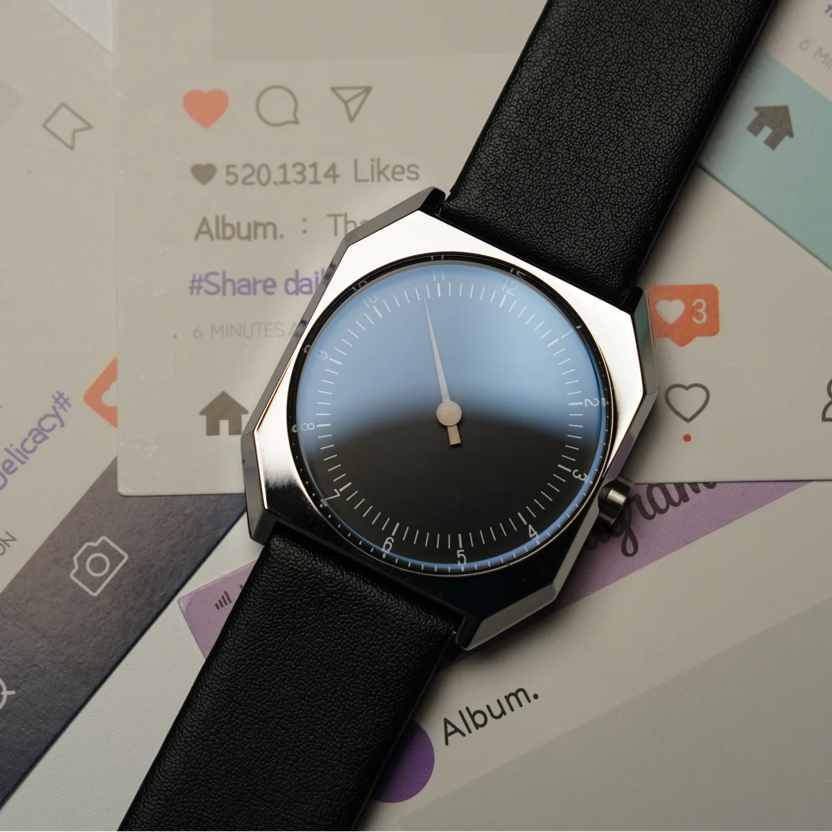 SKU Retro One Pointer Watch for Men luxury high quality Vintage Style Quartz Watch Unique Design Fashion Wristwatch for man men