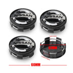 4pcs 54/60MM Car Styling Wheel Center Cap Hub Covers Badge Accessories For Nissan Nismo GTR Qashqai Almera Teana V36 Sylphy Note