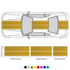 Car Stickers 6pcs Kit, Full Body Vinyl Decals, Racing Stripe Design for Roof Hood Door Exterior Car Modification (Multicolor)