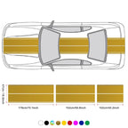 Car Stickers 6pcs Kit, Full Body Vinyl Decals, Racing Stripe Design for Roof Hood Door Exterior Car Modification (Multicolor)