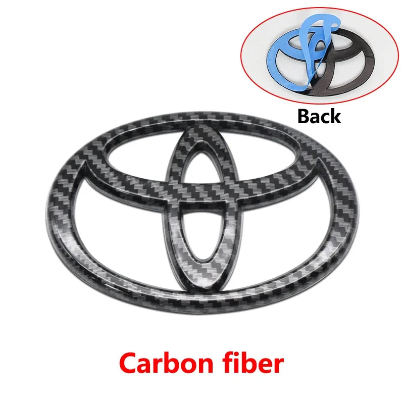 3D Car logo series Front Head Grill Hood Bonnet Emblem Rear Tail Bumper Trunk Badge For Toyota Corolla Camry RAV4 Hilux Yaris