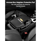 Leather Car Armrest Box Pad Auto Armrest Mat High Quality Accessorie For Chevrolet Camaro Colorado Cobalt Beat Groove Volt Trax
