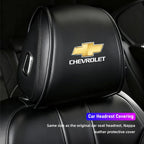2Pcs Quality Leather Car Seat Headrest Covering Accessories For Chevrolet Corvette Montana TrailBlazer Silverado Traverse Camaro