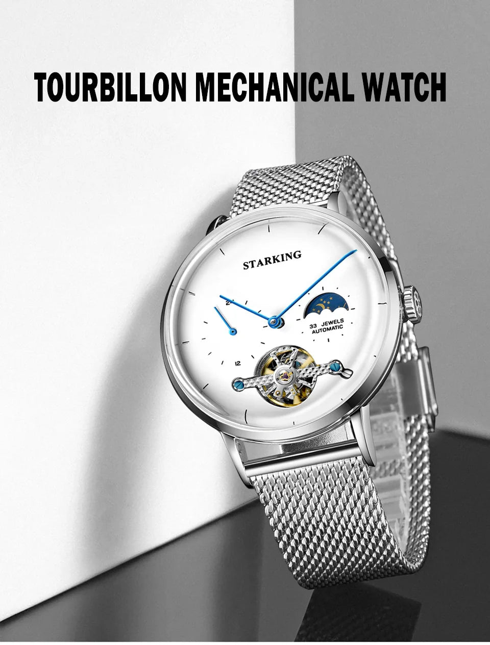 Classic Men's Watches Tourbillon Multi-function Full Automatic Men Watch High end Male Steel Strap Waterproof Wrist watches