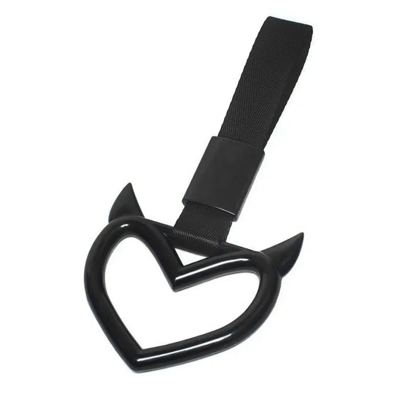 JDM Train Bus Handle Hand Strap Ring Heart Styling Drift Charm Strap Drift Auto Warning Ring Car Strap Car Rear Bumper Supplies