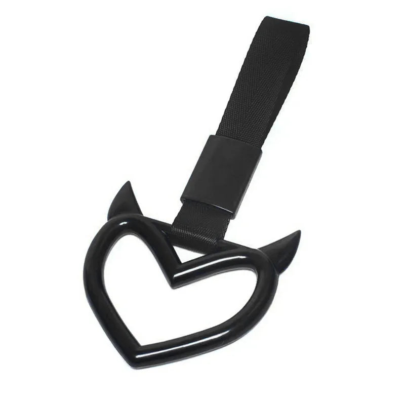 JDM Train Bus Handle Hand Strap Ring Heart Styling Drift Charm Strap Drift Auto Warning Ring Car Strap Car Rear Bumper Supplies