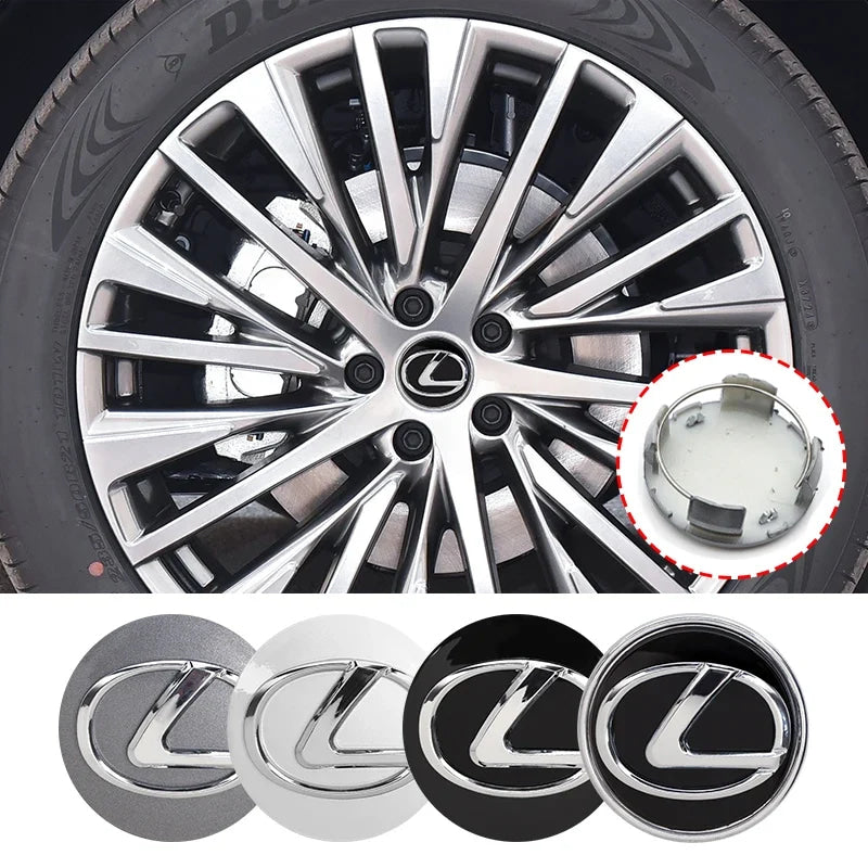 4pcs 62mm Car Wheel Center Hub Cap Rim Dustproof Cover Emblemem For Lexus RX NX UX GX ES260 ES300 LS500 IS250 RX350 LX570 LX600