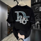 Fashion short-sleeved T-shirt - Men's and Women's New season round-neck printed 250G100%cotton half-sleeve T-shirt - Casual wear