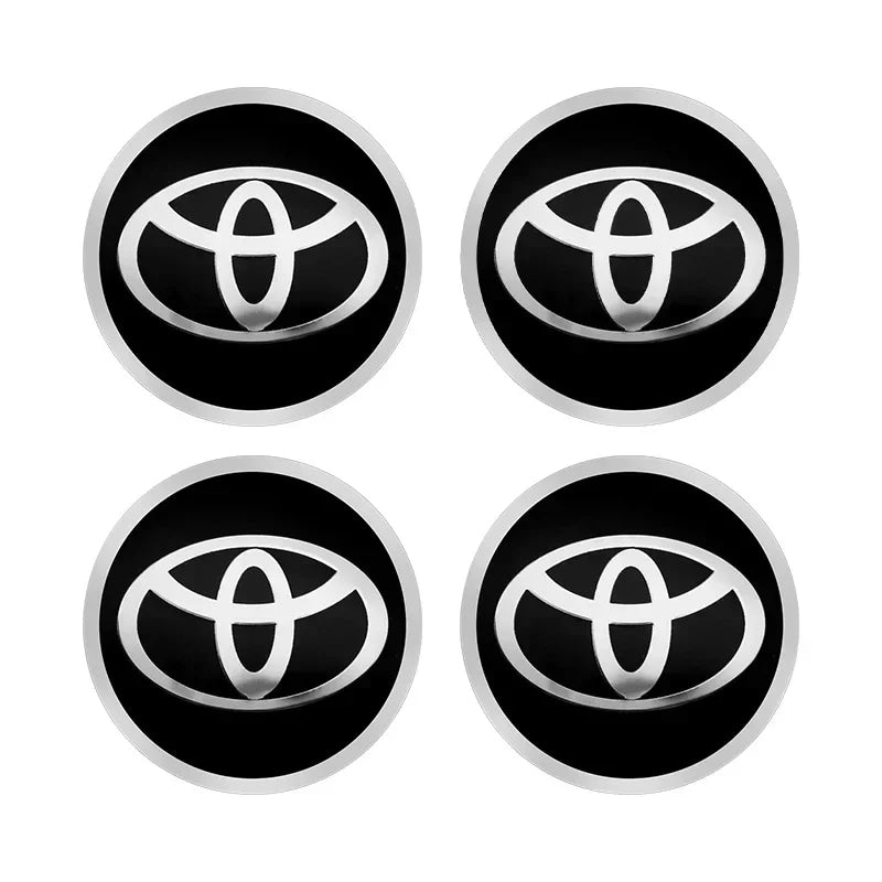 4pcs 56mm Car Styling Wheel Center Hub Caps Stickers Badge Emblem Decoration Decal For Toyota Corolla Auris Yaris CHR Rav4 Hilux