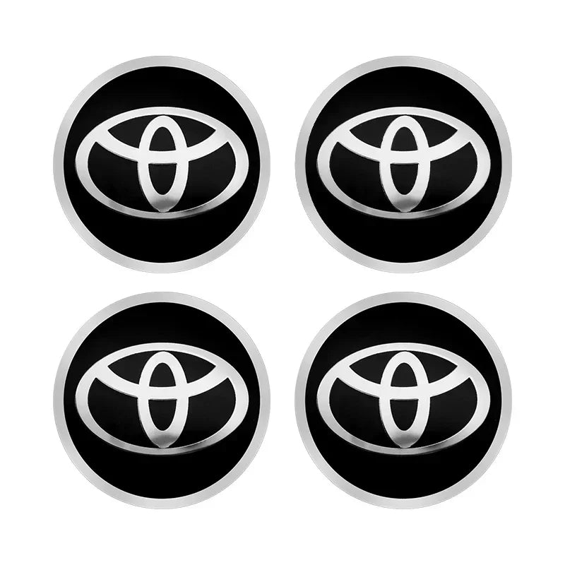 4pcs 56mm Car Styling Wheel Center Hub Caps Stickers Badge Emblem Decoration Decal For Toyota Corolla Auris Yaris CHR Rav4 Hilux
