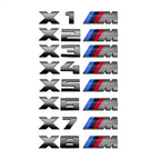 1PCS Grey Car Trunk Badge Sticker For BMW X1M X2M X3M X4M F25 F26 G01 G02 X5M G05 X6M F15 F16 E70 E71 X7M X8 M