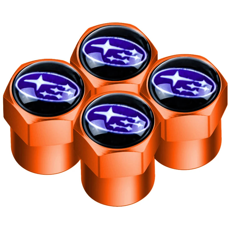 wheel tire Valve Cap Car+accessories Alloy For Subaru WRX STI Tribeca Crosstrek XV Forester BRZ Impreza Smart Outback stickers