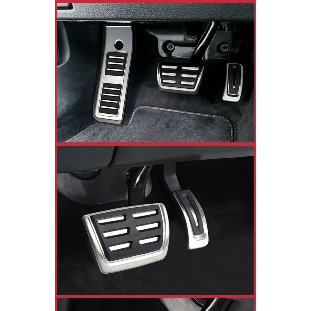 LULECI Car Pedals for Audi AT MT 2009-2024 A4 B8 B9 A6 C7 C8 Q5 High Quality Stainless Steel Accelerator Brake Pedal Cover Pads