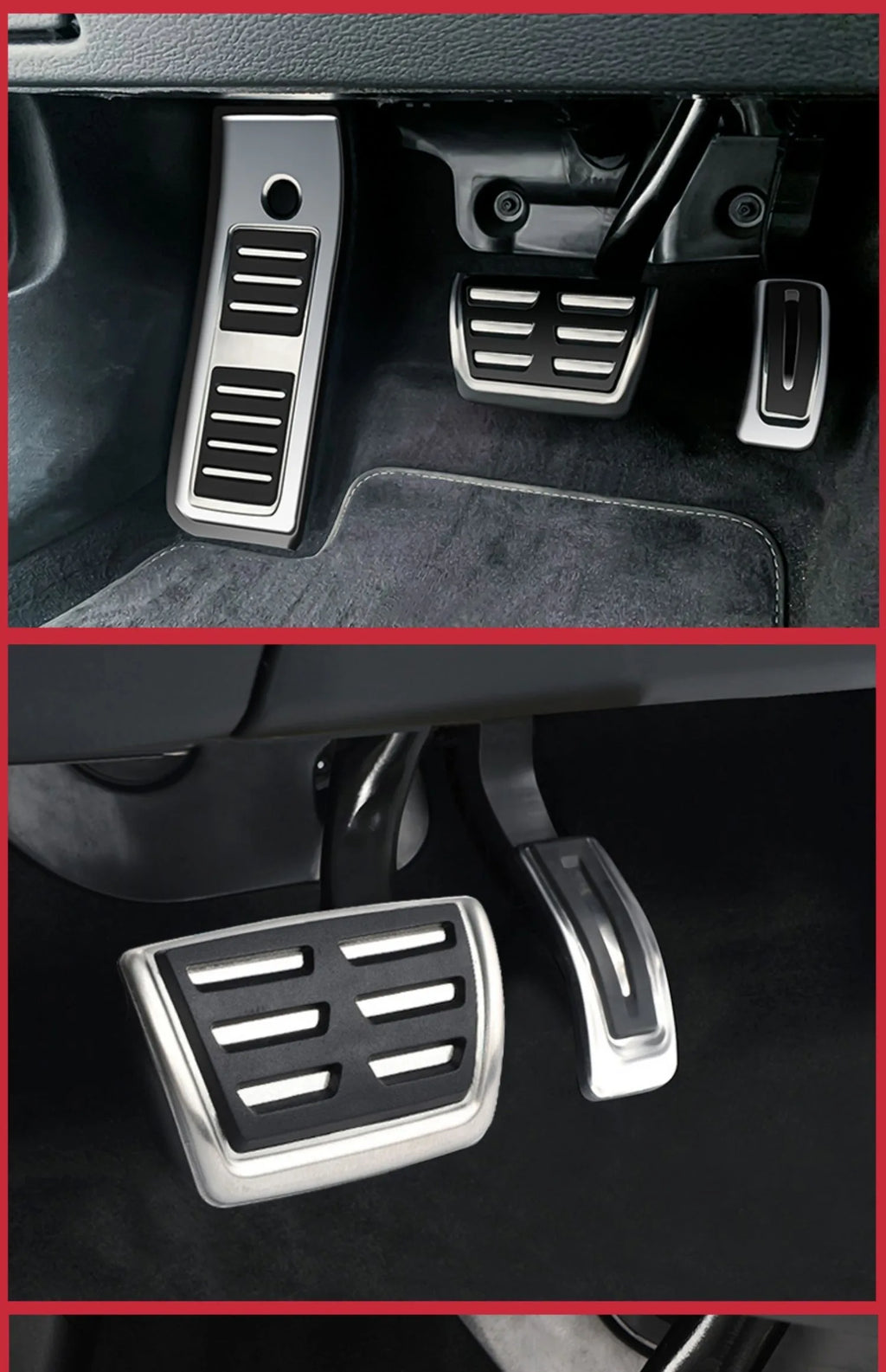 LULECI Car Pedals for Audi AT MT 2009-2024 A4 B8 B9 A6 C7 C8 Q5 High Quality Stainless Steel Accelerator Brake Pedal Cover Pads