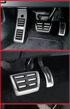 LULECI Car Pedals for Audi AT MT 2009-2024 A4 B8 B9 A6 C7 C8 Q5 High Quality Stainless Steel Accelerator Brake Pedal Cover Pads