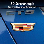 6.3cm 9.2cm Metal Alloy Car Trunk Emblem Side Body Sticker C-Pillar Label Window Badge Decoration for Cadillac XT5 ATSL XTS SRX