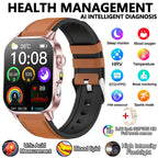2026 New Model Uric Acid & Lipid Health Analysis Smart Watch Men ECG+PPG Bluetooth Call 2.01-inch Flashlight Smartwatch Women