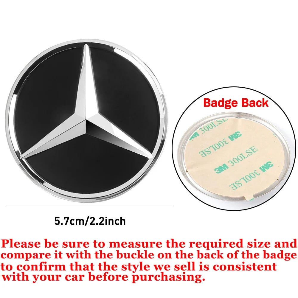 52mm 57mm Car Steering Wheel Badge Sticker Replace Decor For Mercedes Benz B/C/E/S Class A Class C200L GLC GLK FXPT-JS-BENZ