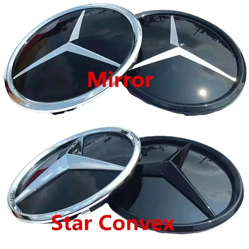 3D Star Badge Car Grill Emblem Front Logo for Mercedes Benz W204 W205 W213 X253 a B C E S CLA GLB GLC GLE GLS Vehicle Accessorie