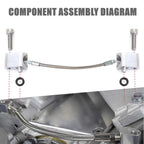 LS Cylinder Head Coolant Throttle Body Bypass Hose Kit Aluminum For GM LS Series Engines LSX LS1 LM7 LR4 LQ4 LS6 L59 LQ9 LM4