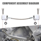 LS Cylinder Head Coolant Throttle Body Bypass Hose Kit Aluminum For GM LS Series Engines LSX LS1 LM7 LR4 LQ4 LS6 L59 LQ9 LM4