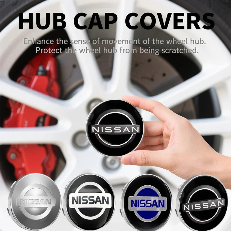 56mm Car Wheel Stickers Center Hub Cap Car Emblem Badge For Nismo Nissans Tiida Teana Skyline Juke X-trail Almera Qashqai Goods