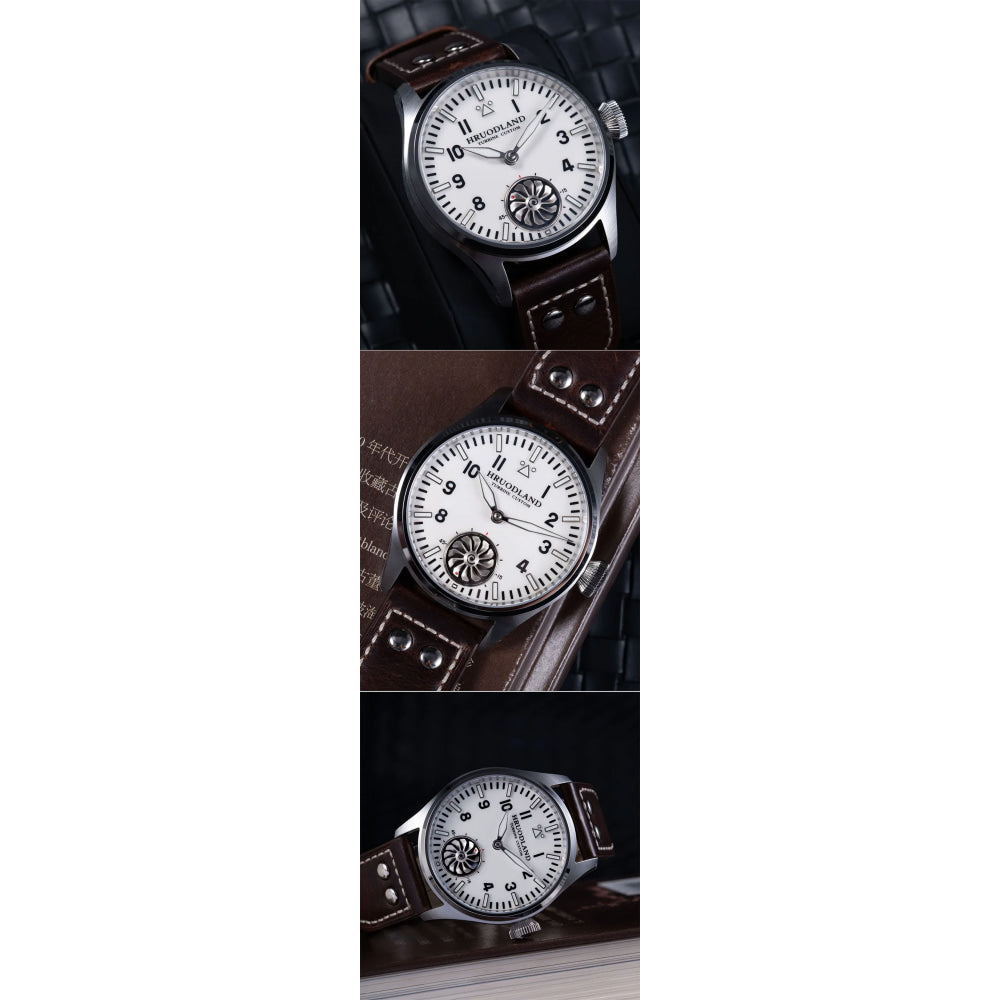 HRUODLAND Pilot Watch for Men BGW-9 Luminous Mechanical Wristwatch 316L Stainless Steel Sapphire Glass 10ATM Waterproof F016