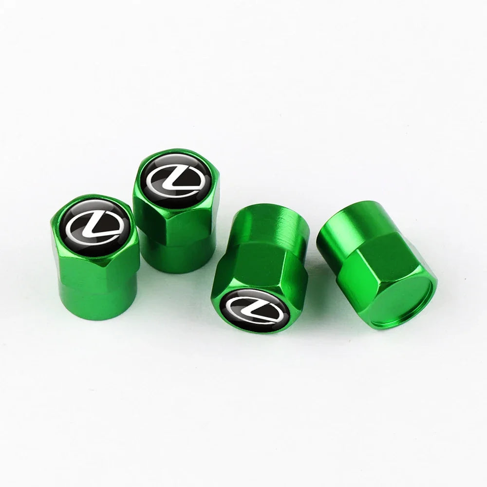 4PCS Car Wheel Tire Valve Caps Stem Case Cover Auto Accessories For Lexus CT200h ES250 ES300h NX300h RX350 IS250 IS200 GS300 450