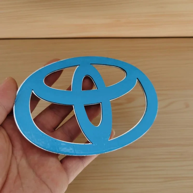 1pc 3D Car Emblem sticker For Toyota Front Grill Hood Rear Trunk Logo Corolla Camry RAV4 Hilux Yaris Prius Prado Badge Accessory