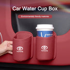 For Toyota Car Door Water Cup Holder Back Seat Drink Rack Leather Storage  Corolla Yaris Prius Camry Auris Avensis car sticker