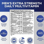 Men's Multivitamin Supplement - Supports Immune Health, Boosts Energy Production, and Improves Vitality and Endurance