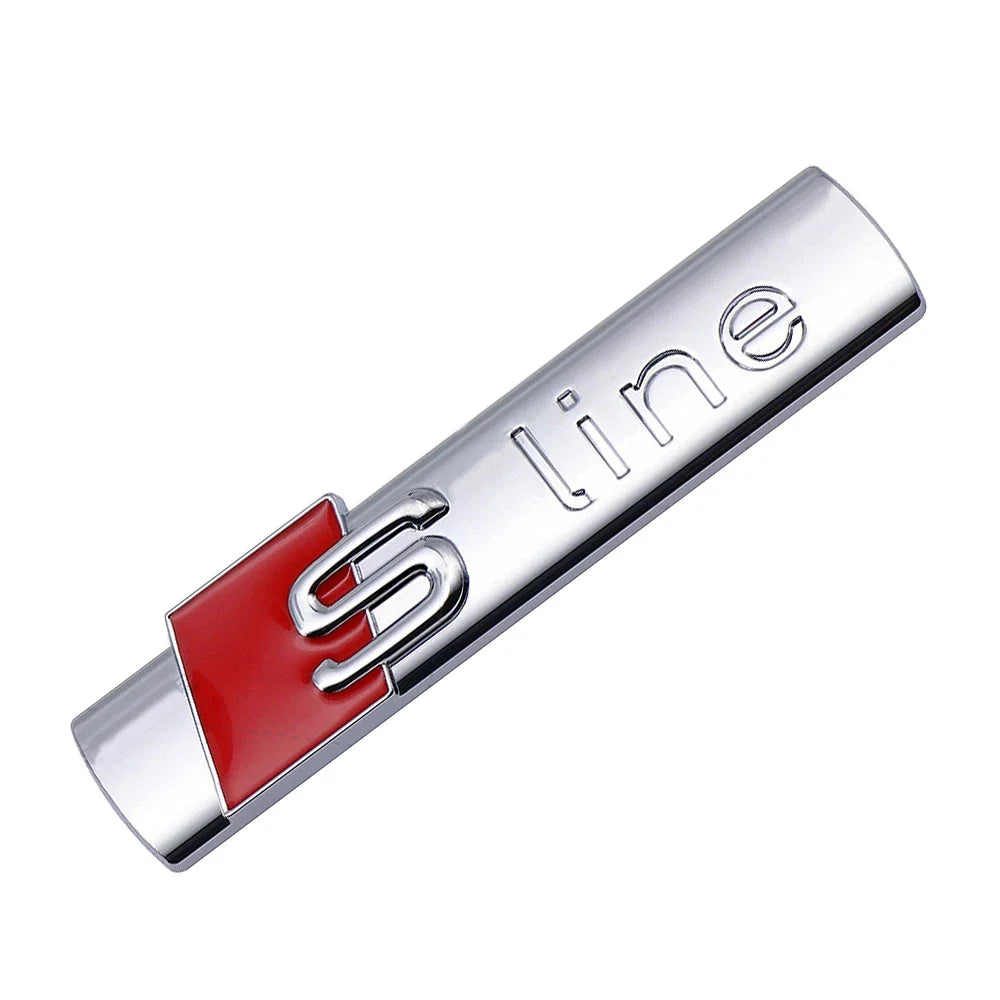 3d abs SLine Logo S Line Badge Car Fender Side Emblem Sticker For Audi A1 A2 A3 A4 A5 A6 A7 Q2 Q3 Q4 Q5 Q6 Q7 S3 S4 S5 S6 TT