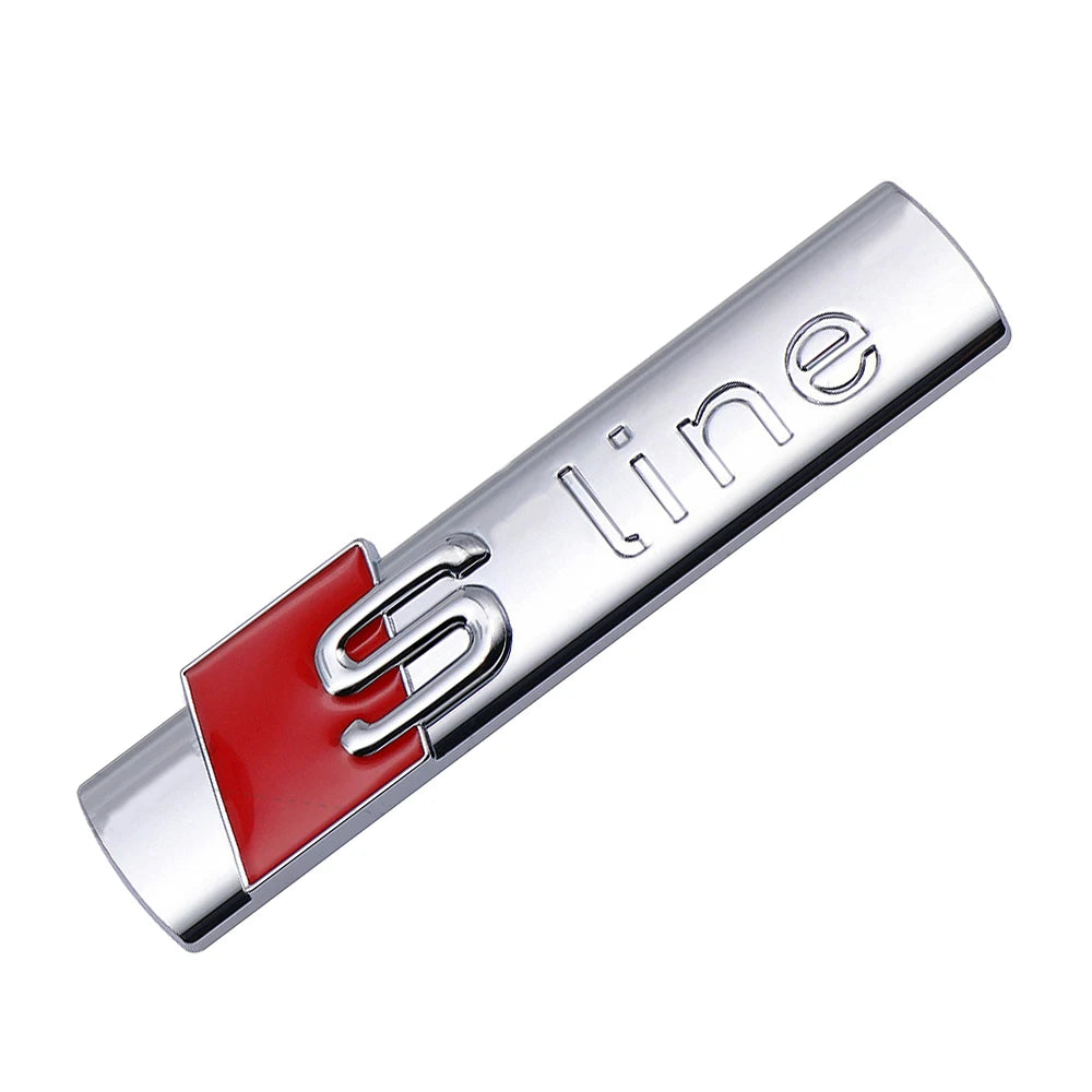 3d abs SLine Logo S Line Badge Car Fender Side Emblem Sticker For Audi A1 A2 A3 A4 A5 A6 A7 Q2 Q3 Q4 Q5 Q6 Q7 S3 S4 S5 S6 TT