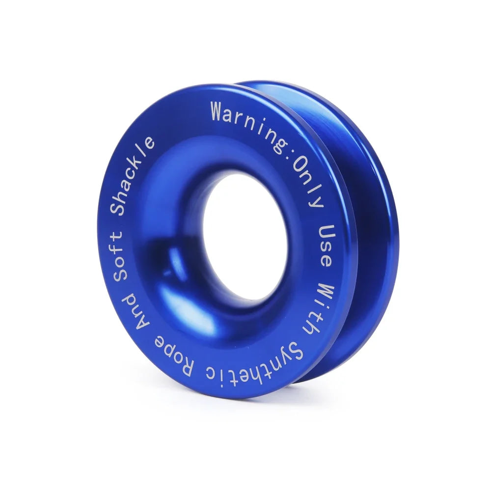 Car Recovery Ring 41000 LBS Winch Soft Shackle Recovery Ring Kits Truck ATV Winch Rope Hauls Snatch Soft Shackle Car Accessory