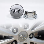 4pcs 3D 60mm For Car Metal Emblem Wheel Hub Center Cap Metal Covers For Hyundai Tucson IX35 I30 I20 Kona Coupe Veloster I40 Getz