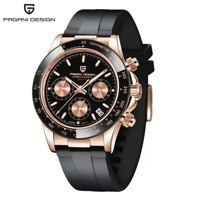 40mm New V2 PAGANI DESIGN Classic fashion Men Quartz Watches Sapphire Retro Chronograph Stainless Steel Waterproof Watch for Men