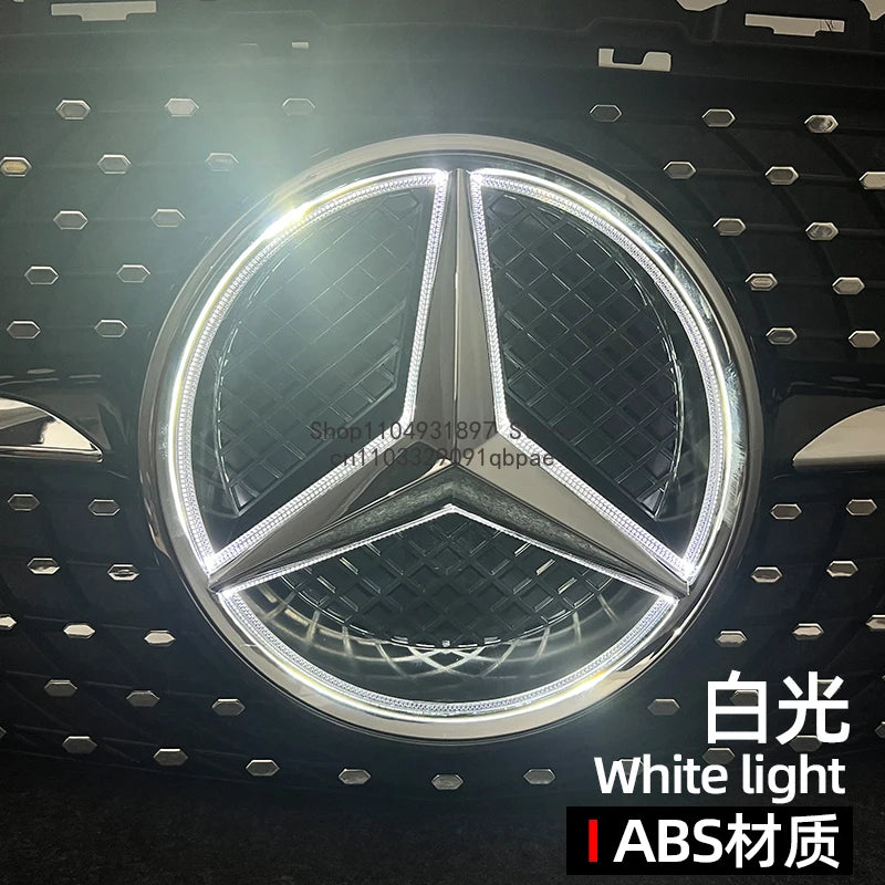 Grid LED light Front Grilled Embelm badge For W204 W205 W213 W253 C-Class E-Class GLC C E 180 200 250 300 350 43 63 4MATIC