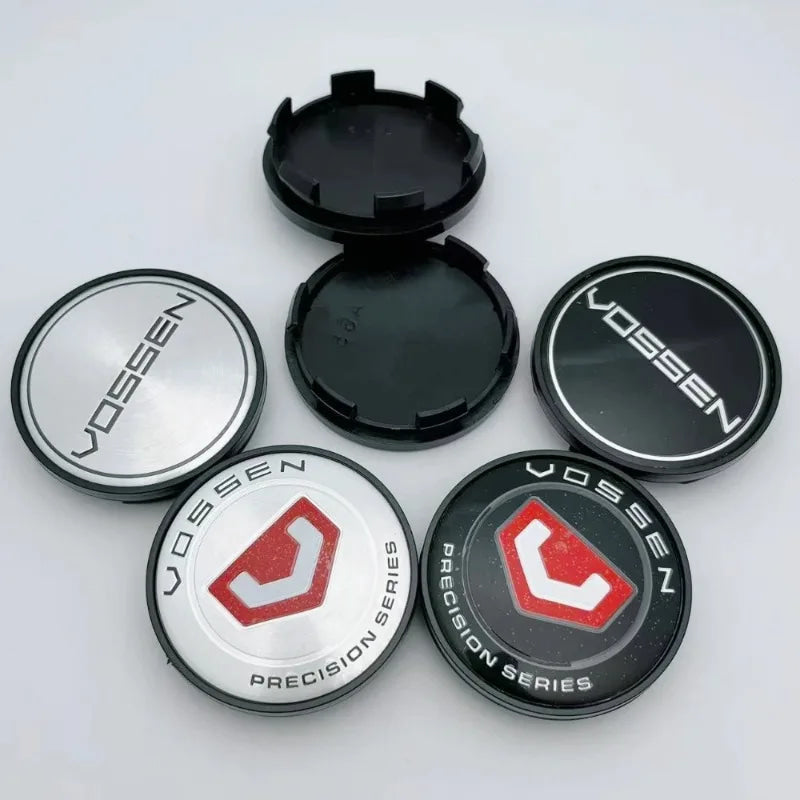 4pcs 65MM 59MM Vossen Logo Emblem Badge Car Wheel Center Caps Wheel Hubcap Hub Center Dust Cover Replace Car Styling Accessories