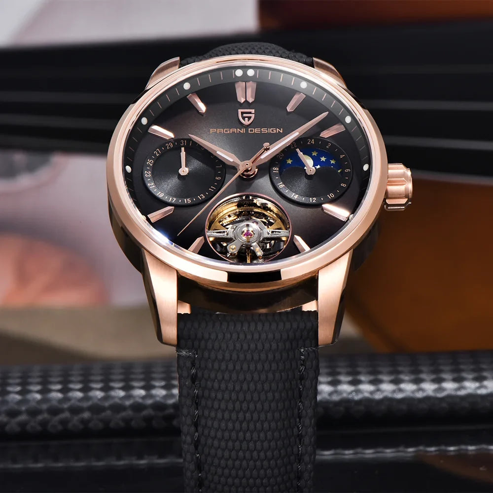 Pagani Design New Men's Automatic Mechanical Watch Tourbillon Clock Sapphire Stainless Steel Men's Military Watch