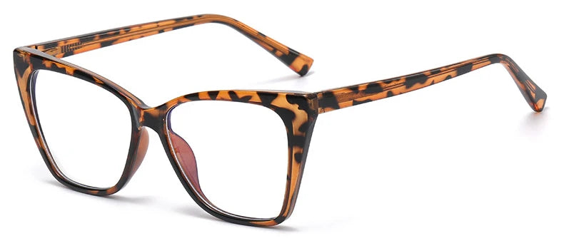 Gafas anti-luz azul a la moda para mujer, gafas clásicas antideslumbrantes con protección ocular para juegos de ordenador, montura de luz, gafas de cristal lisas