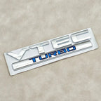 3D ABS Chrome Black Letters VTEC TURBO Logo Badge Emblem Car Rear Trunk Sticker for Honda Civic Accord CRV Auto Accessories