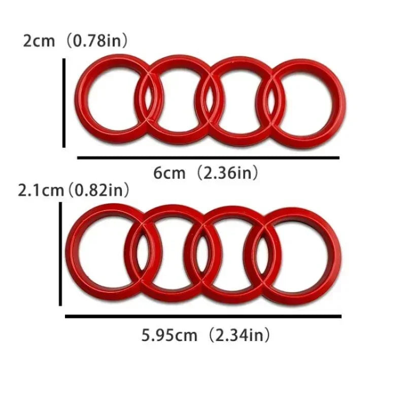 Alloy Car Steering Wheel Logo Emblem Cover for Audi A3 A4 A7 A6 A1 Q5 Q3 Q7 A5 A4L A6L A8L Auto Interior Center Sticker Badge