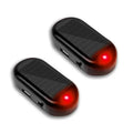 SEAMETAL 1/2 Uds. Luz de alarma simulada alimentada por energía Solar, luz de seguridad falsa inalámbrica para coche, lámpara de advertencia, LED antirrobo intermitente