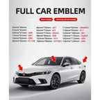 1pcs 3D H Custom Badge Decal for Honda Civic VEZEL CRV City Accord Fit Odyssey Car Hood Front Grill Rear Trunk H Logo Sticker