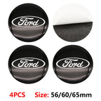 4pcs 56 60 65mm Car Wheel Center Hub Caps Stickers Badge For Ford Escape Shelby Mondeo Fiesta Fusion Explorer Edge Styling