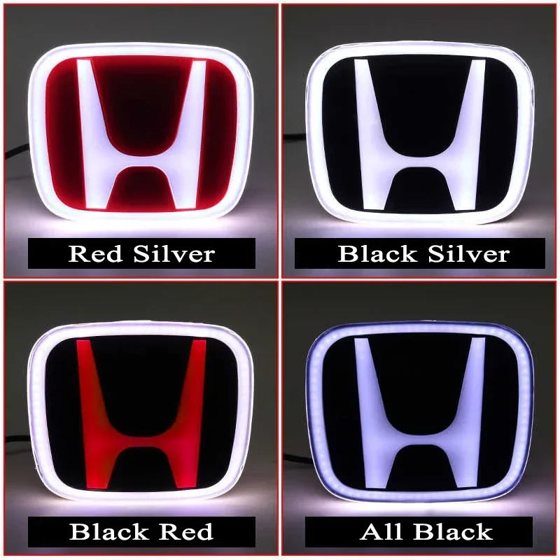 For Honda Accord Civic Odyssey CRV Inspire Amaze Vezel PMMA LED Car Emblem Sticker Front Rear Trunk Light Badge Accessories