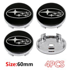For Subaru WRX BRZ DRL XV STI Outback Legacy Forester Impreza Tribeca 4Pcs ABS 60mm Wheel Center Cover Hub Cover Logo