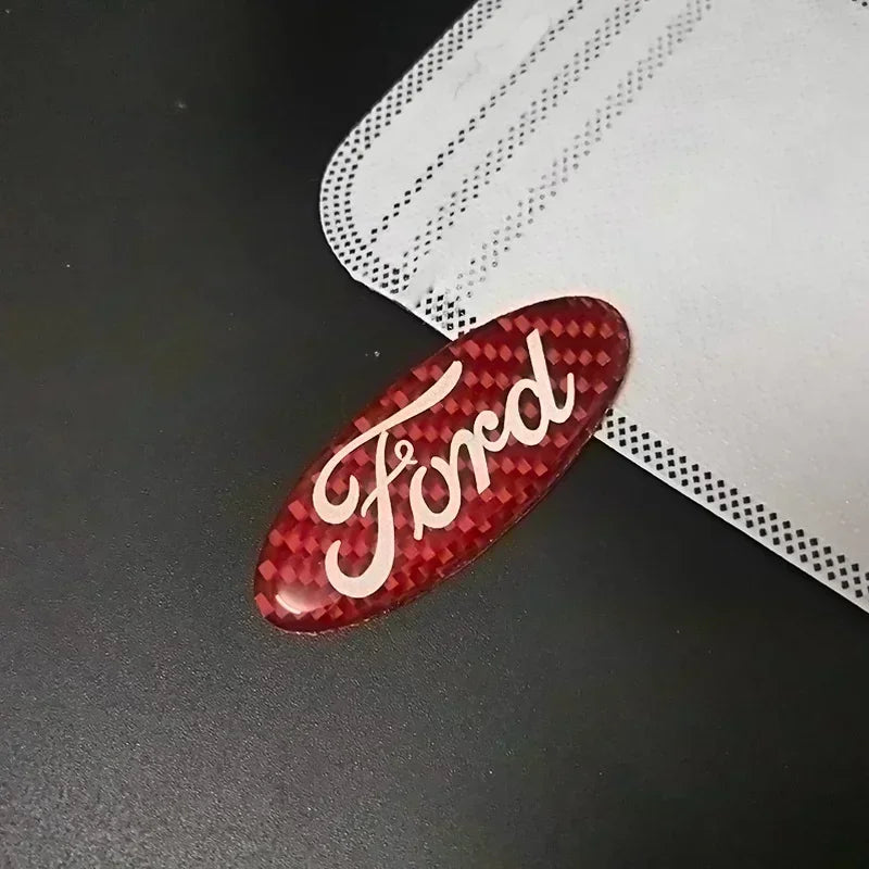 Epoxy Carbon Car Steering Wheel Sticker for Ford Focus Transit Edge Kuga Escape Fiesta Ranger Fusion Mondeo F150 F250 Roush