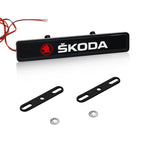 For Skoda Octavia 2 3 Car Front Grille Sticker Badge Car Head Grill Emblem LED Light Emblem For Skoda Octavia MK2 MK1 2 3 A5 A7